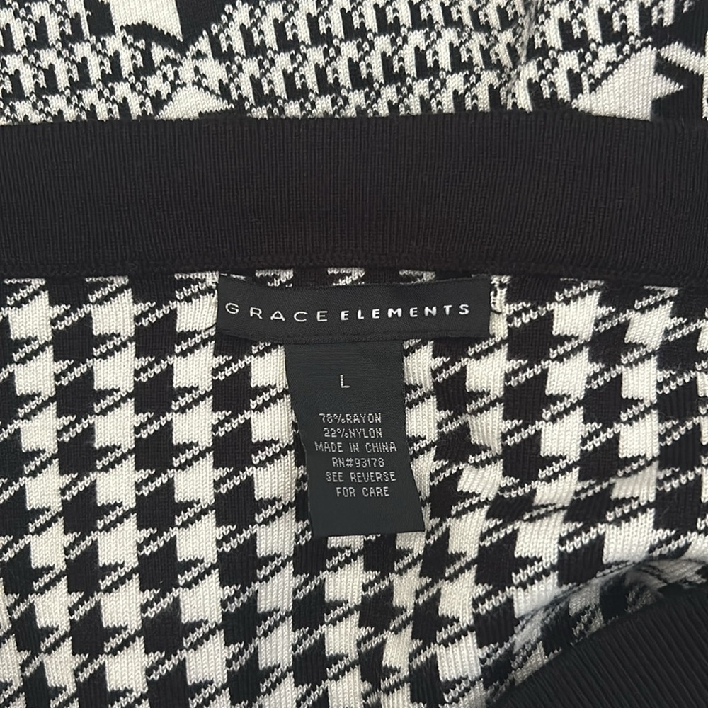 Grace Elements Houndstooth Geometric Pattern Knit… - image 6